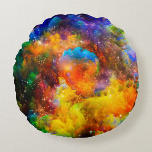 Coussins Ronds Creative of fractal element, lights a