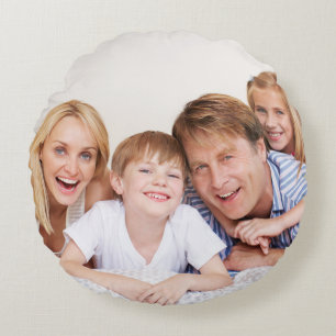 Coussins Ronds Créez Votre Propre Photo Personnalisée Double Face