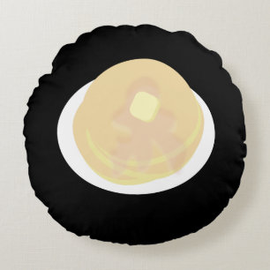 Coussins Ronds Crêpe mignonne dégoulinant de sirop petit-déjeuner