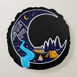 Coussins Ronds Crescent Moon Adventure Camping