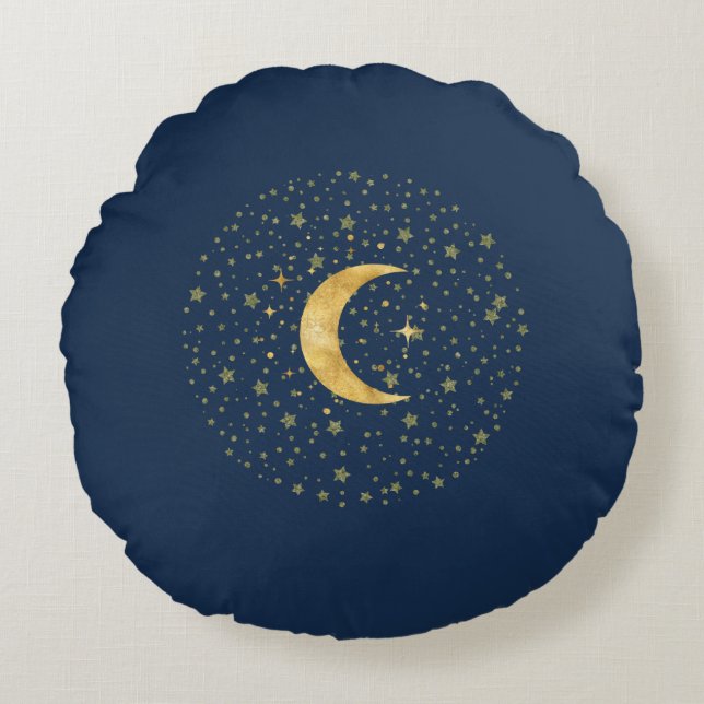 Coussins Ronds Crescent Moon étoile (Devant)