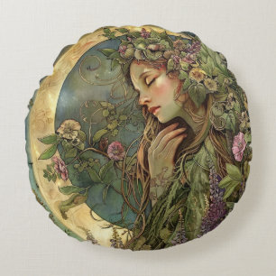 Coussins Ronds Crescent Moon Ostara