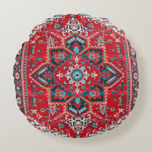 Coussins Ronds Crimson Heirloom : Patrimoine marocain Rug Art