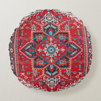 Coussins Ronds Crimson Heirloom : Patrimoine marocain Rug Art