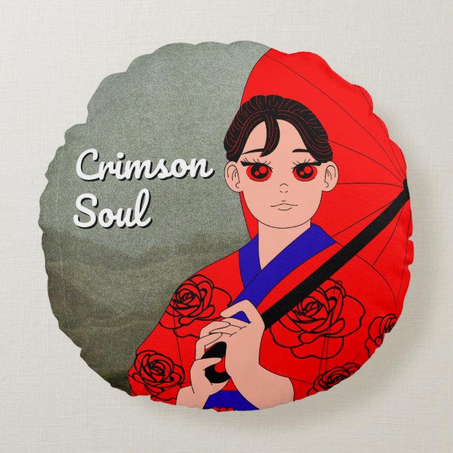 Coussins Ronds Crimson Soul Decorative (Devant)