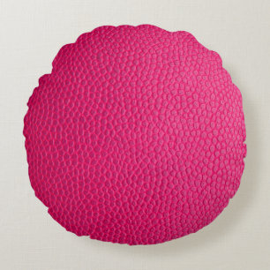 Coussins Ronds Cuir rose peau texture cuir