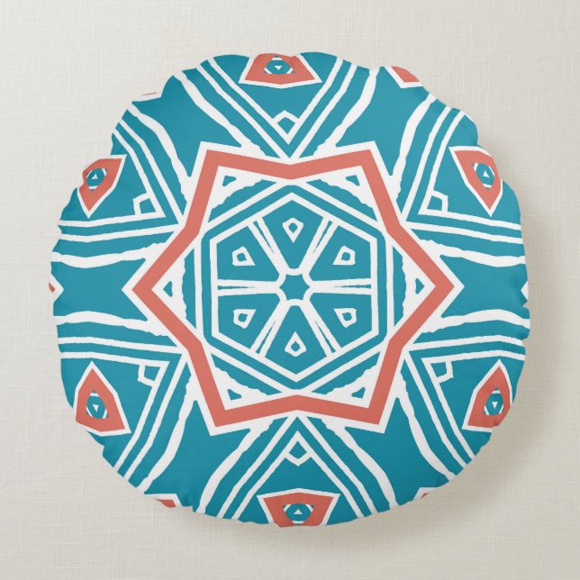 Coussins Ronds Cuisine ronde turquoise (Devant)