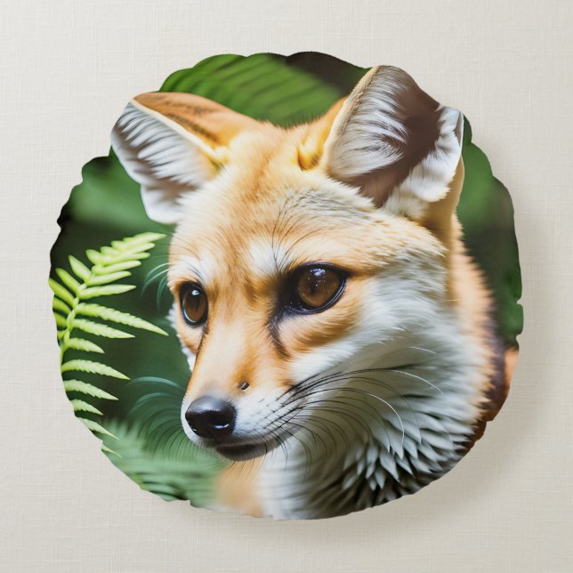 Coussins Ronds Cunning Fennec Fox, (Devant)