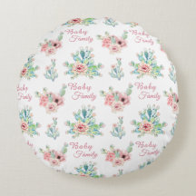 Custom Cacti Floral Round Pillow