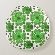 Custom Metallic Green Clover & Swirl Pattern 