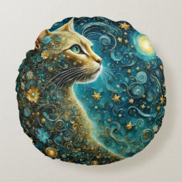Coussins Ronds cute cat Round Pillow