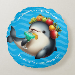 Coussins Ronds Cute Chiquita Vaquita Profiter d'une Vierge Margar
