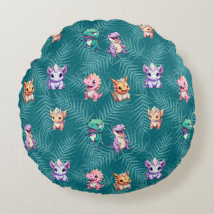Coussins Ronds Cute dinosaur jungle anniversaire de enfant de l'é