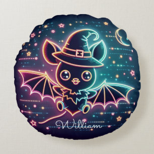 Coussins Ronds Cute Halloween chauve-chauve-souris Casquette de l