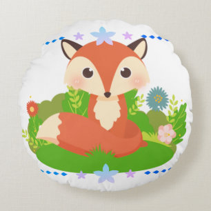 Coussins Ronds Cute Little Fox