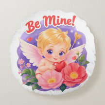 Cute Valentine's Day Cupid with "Be Mine"