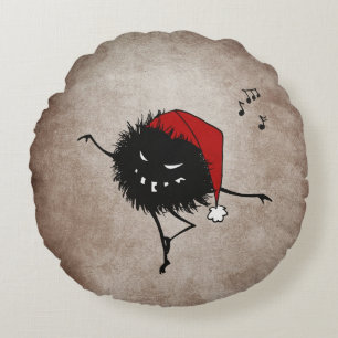 Coussins Ronds Danser sombre mal Noël Bug