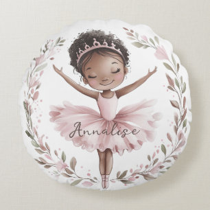 Coussins Ronds Danseur de ballon afro-américain