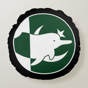Coussins Ronds Dauphin du fleuve Pakistan Animal national pakista