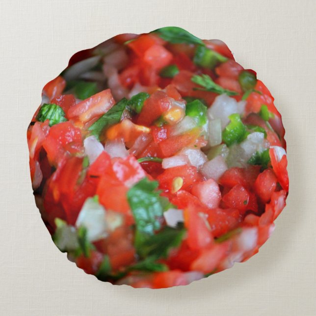 Coussins Ronds ~ de Salsa de ~ de Pico de Gallo (Dos)