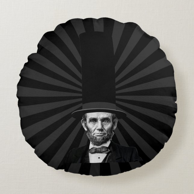Coussins Ronds Déclaration de mode présidentielle Abraham Lincoln (Devant)