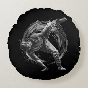 Coussins Ronds Décor Style urbain Monochrome Motion Art