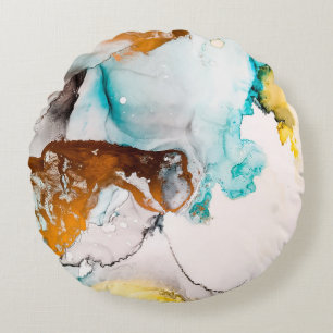 Coussins Ronds Decorative Picture. Decorative Paint. Alcohol Ink