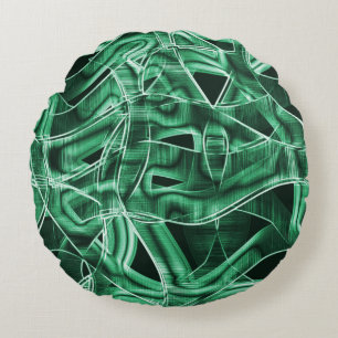 Coussins Ronds Découpage et croisées coupe acrylique verte