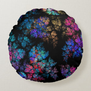 Coussins Ronds Délicat ornement foliaire - fractal