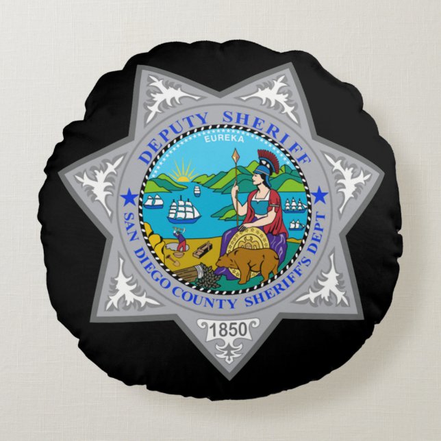 Coussins Ronds Département du shérif du comté de San Diego (Devant)