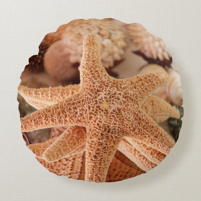 Coussins Ronds Des étoiles de mer séchées vendues comme souvenirs (Devant)