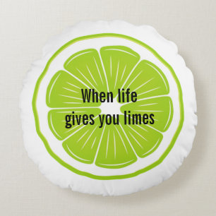 Coussins Ronds Design Lime et Margarita