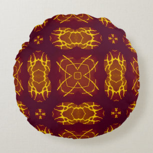 Coussins Ronds Design rétro d'impression géométrique sans fil. Gé