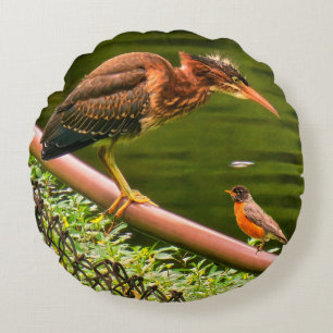 Coussins Ronds Deux oiseaux