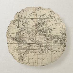 Coussins Ronds Diagramme du monde
