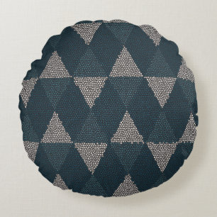 Coussins Ronds Diamant Bleu Verre Coloré