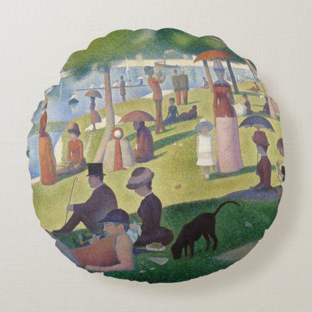 Coussins Ronds Dimanche sur La Grande Jatte Seurat Peinture (Devant)