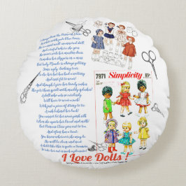 Coussins Ronds "Doll Maker"