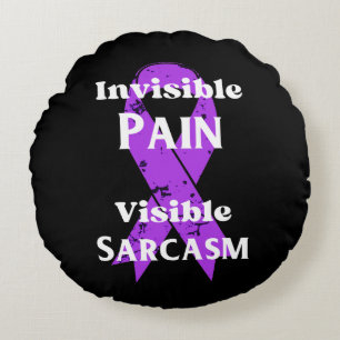 Coussins Ronds Douleur invisible Sarcastique