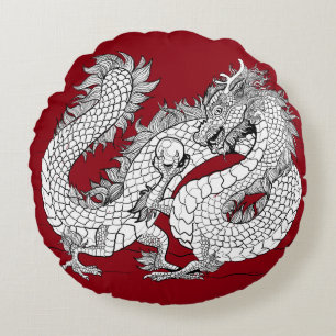 Coussins Ronds Dragon Pearl