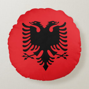 Coussins Ronds Drapeau albanais