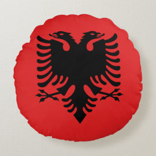 Coussins Ronds Drapeau albanais