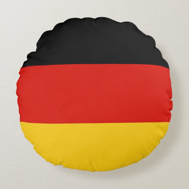 Coussins Ronds Drapeau Allemagne tricolore (Devant)