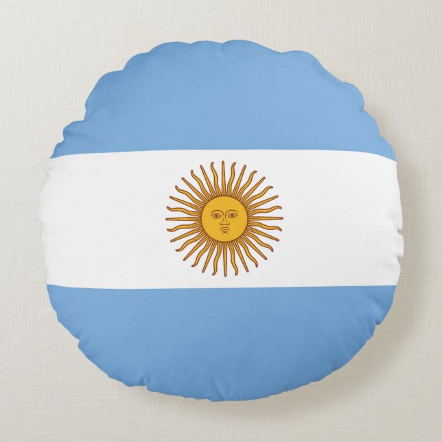 Coussins Ronds Drapeau Argentine (Devant)