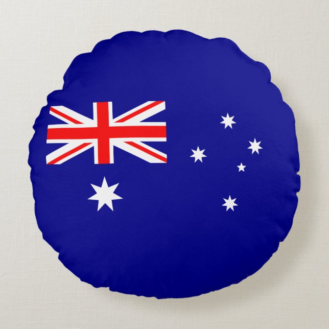 Coussins Ronds Drapeau australien patriotique (Devant)