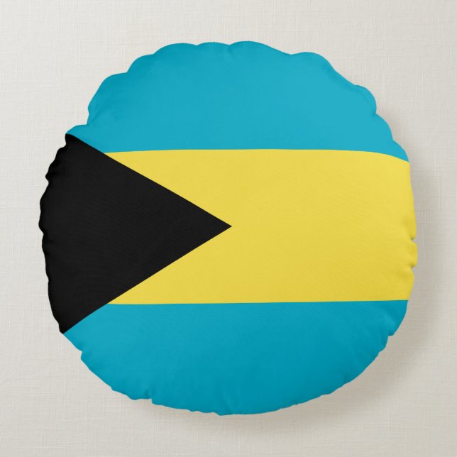 Coussins Ronds Drapeau Bahamas (Devant)