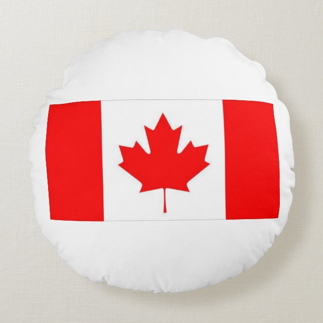 COUSSINS RONDS DRAPEAU CANADIEN (Devant)