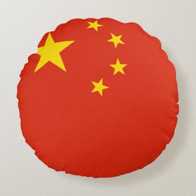 Coussins Ronds Drapeau chinois (Devant)