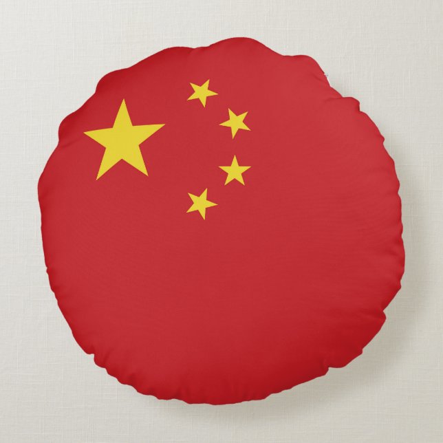 Coussins Ronds Drapeau chinois (Dos)