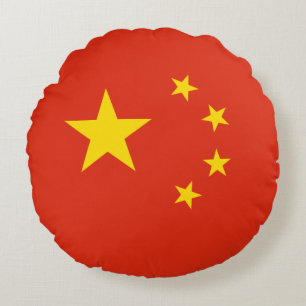 Coussins Ronds Drapeau chinois (Chine)